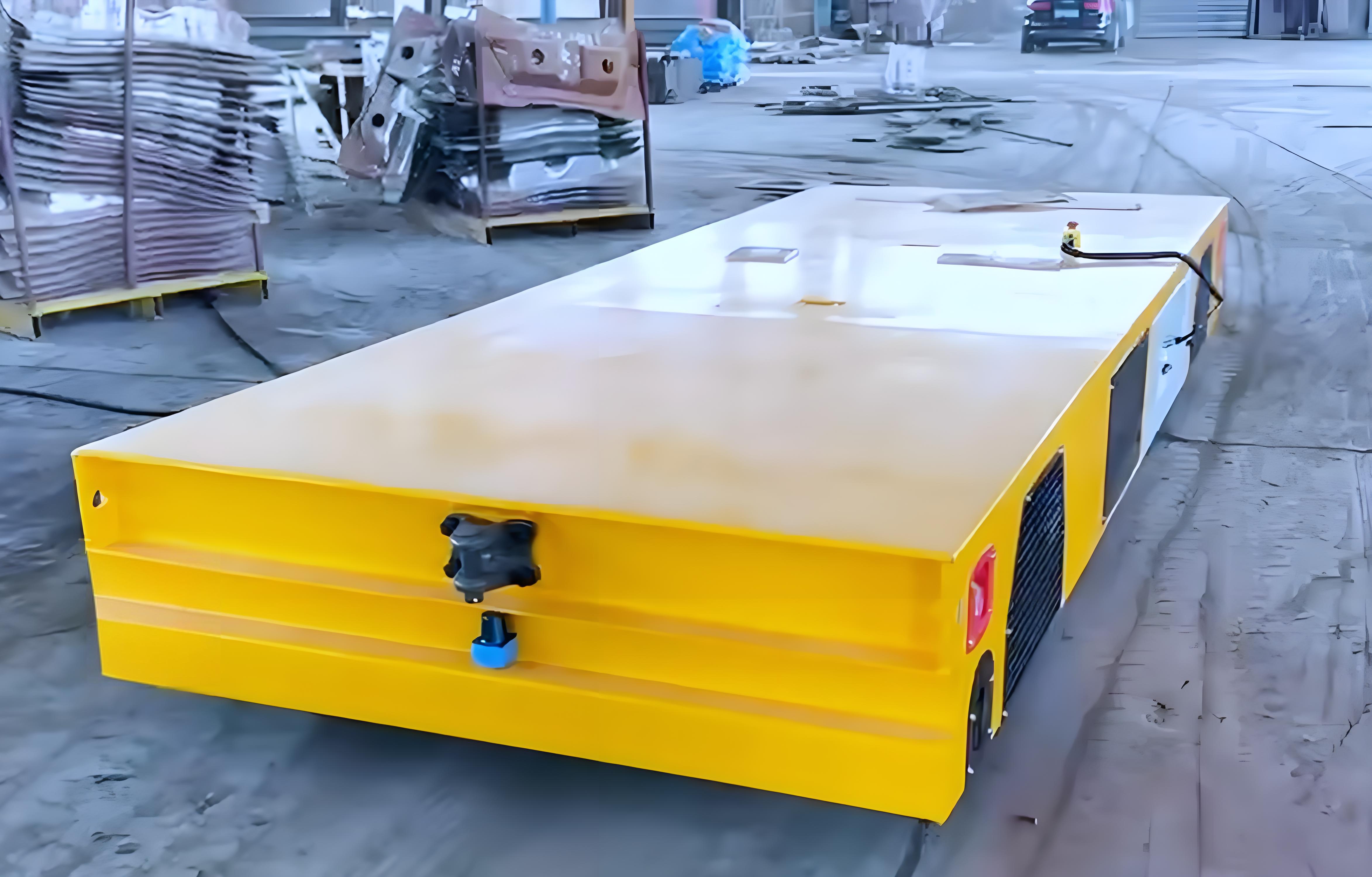 可牵引可载重物料的电动无轨地平车